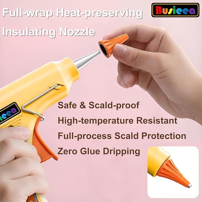 Hot Glue Gun Kit with 40 Glue Sticks, Fast Preheating Hot Melt, High Temp - Image 3