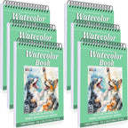 UZLU 6 Pack Watercolor Paper Pads, 9 x 12 Inch, 180 Sheets Total | 140 lb/300 - Image 8