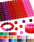 FIVEIZERO 160PCS 15mm Round Silicone Beads, Wear-resistant, Easy-clean by FIVEIZERO