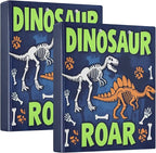 Dinosaur Roar Round Ring Binders 1.5 Inch Dragon Dino Skull 3 Ring Clipboard - Image 8
