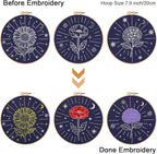 Louise Maelys 3Pcs Tarot Flower Embroidery Kit - Image 3