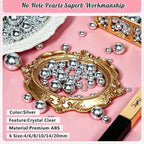 2000PCS Pearls for Crafting, Sliver No Hole Beads for Centerpieces Vases - Image 3