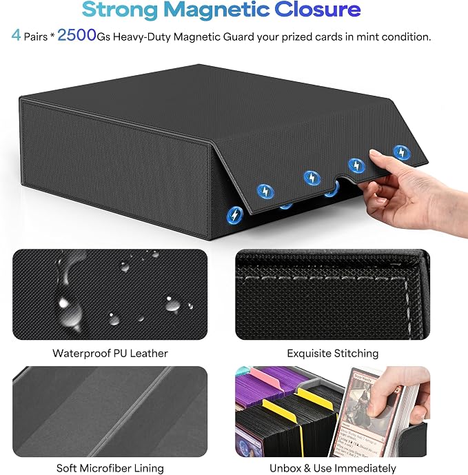 UAONO Trading Card Storage Box, Holds 2400 Sleeved Cards - Image 5