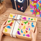 681 Pcs Glitter Foam Stickers, Dinosaur Shapes Stickers, 7 Sheets Colorful 3D - Image 6