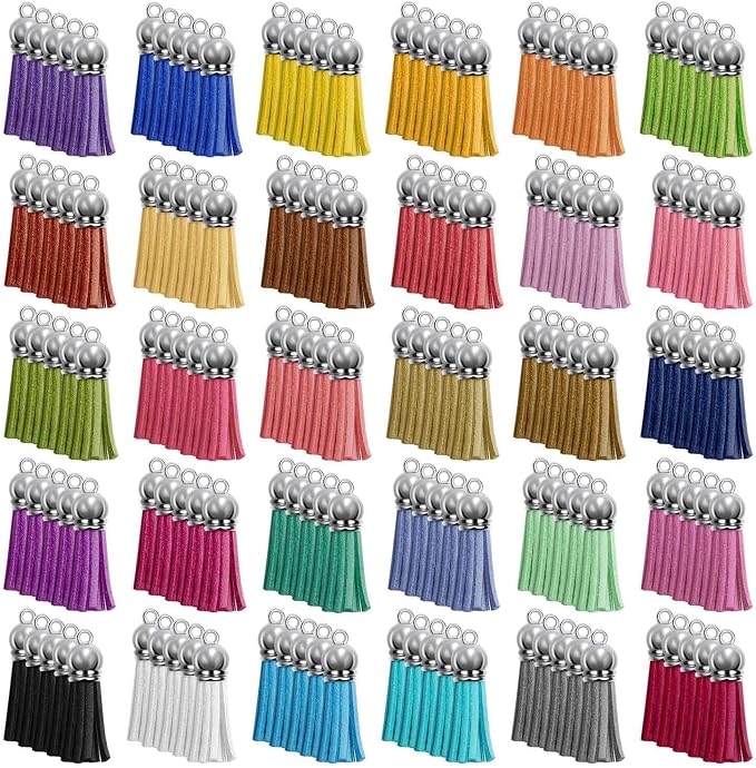 Cridoz 300pcs Tassels for Jewelry Making, Keychain Charms Bulk for Crafts by cridoz