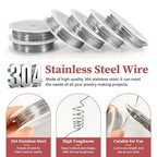 Jewelry Making Wire Set, 304 Stainless Steel Beading Wire 18/20/22/24/26/28 - Image 3