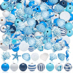 Bencailor 200 Pcs Ocean Theme Wood Beads by Bencailor