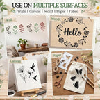Marspark 66 Pcs Small Stencils for Crafts Reusable 3 Inch Stencils for Painting - Image 6