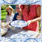Zhehao 120 Pcs Disposable Paper Plates and Napkins Bulk Birthday Party - Image 6