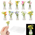10 Pcs Miniature Mini Plant Flowers, 1:12 Tiny Small Glow in the Dark | Glass by LUFEEMGA
