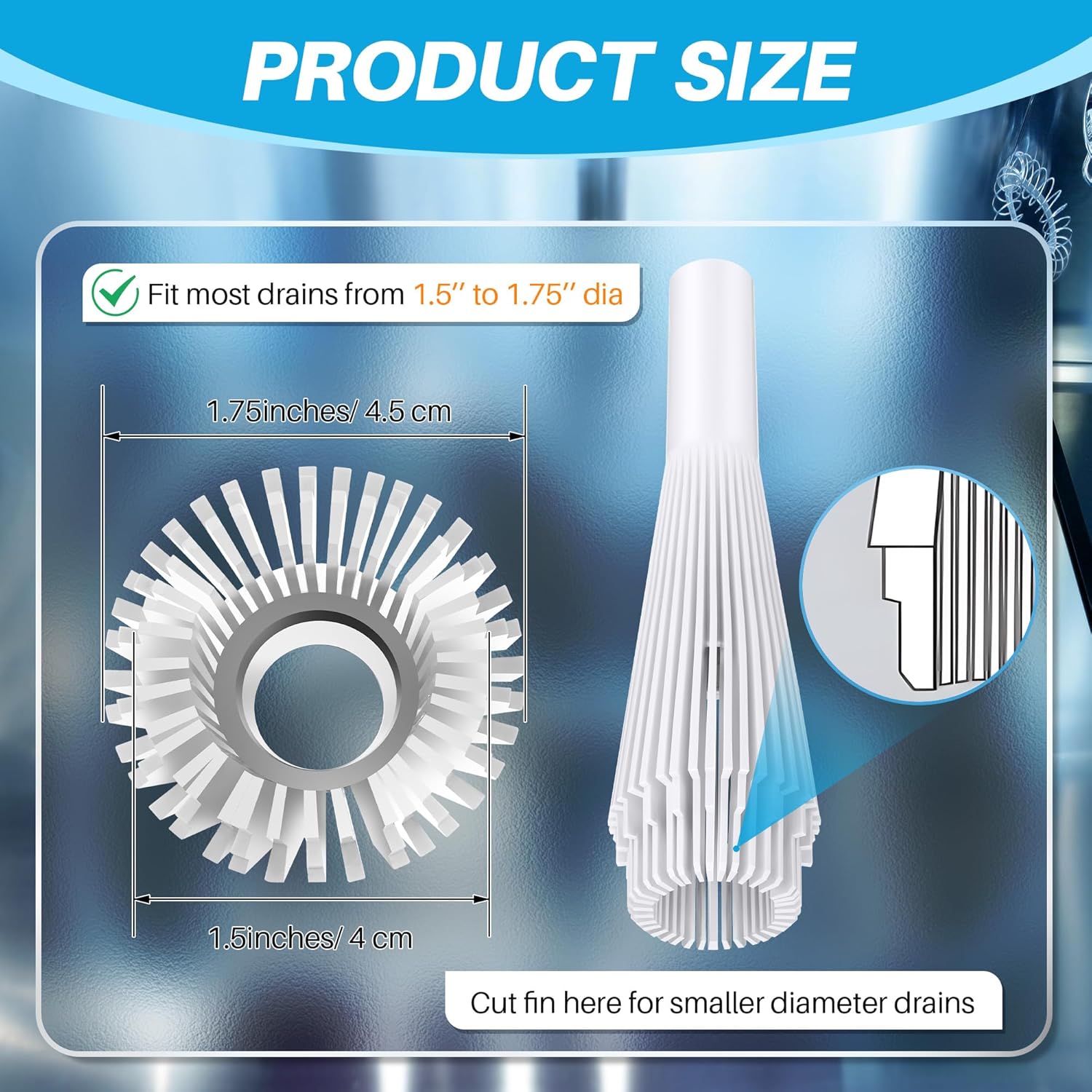 Feekoon 2 Pack Lint Trap for Washing Machine Utility Tub and Sink Drains, Laundry Lint Catcher with Rubber Plugs, Hair Catcher, Compatible with 1. 5''and 1. 75'' Drain to Prevent Clogs in Plumbing