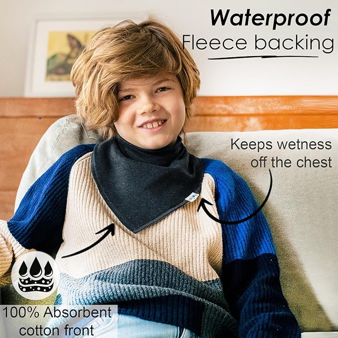 Lovjoy Large Bandana bibs - Special Needs Bibs - For Older Children, Youth and Adults - Practical, absorbent and Stylish