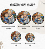 Personalized Grandpa Stained Glass Sun Catcher, Custom Granddaughter Photo - Image 7