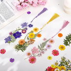 kmfosaat 344 Pcs Pressed Flower Bookmark Making Kit, 50 Laminating Pouches - Image 3