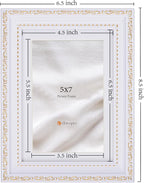 eletecpro 5x7 Vintage Picture Frame, Glass Cover, Horizontal or Vertical - Image 3