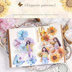 Doraking 60 Pieces Glitter Shiny Flower Stickers - Image 5