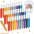 Fullhawl 30 Pcs Fabric Paint Set 0.34 oz 10 Colors 3D Glitter Puffy Paint by Fullhawl