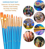 BOSOBO Paint Brushes Set, for Acrylic Painting, Watercolor, Oil Painting - Image 3