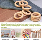 FoDau770 5pcs Natural Beech Wooden Rings, Unfinished Solid Wood Rings Heavy - Image 7