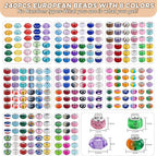 Aipridy European Large Hole Beads, Colorful Glass Charm Beads Set - Image 2