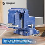6" Heavy-Duty Bench Vise 13200LBS Stronger Clamping Force Ductile Iron Bench - Image 8