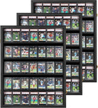 35 Graded Sports Card Display Case 3 Pack- Baseball Card Display Frame by Temgee