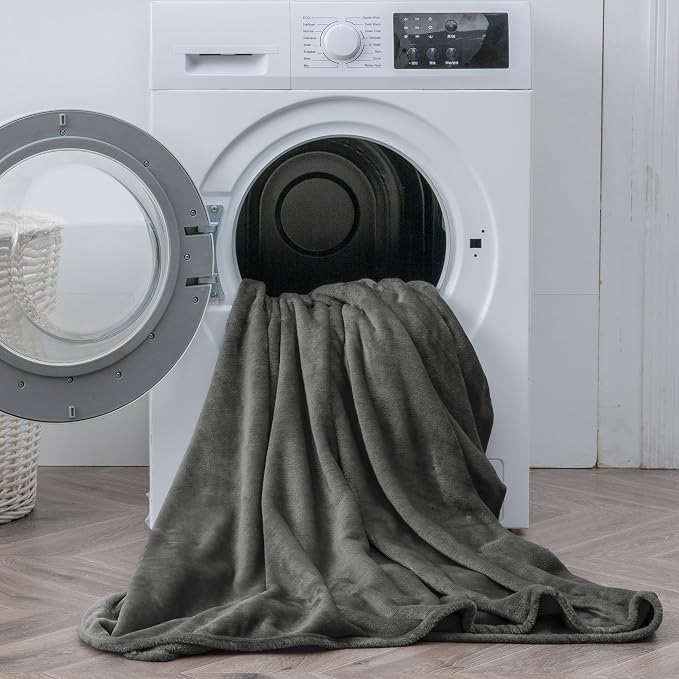 BEDELITE Flannel Sheets Queen Size Dark Grey - Image 8