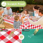Smiry Rectangle Table Cloth, Waterproof Vinyl Tablecloth - Image 5