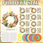 Hollowfly 48 Sets Vintage Wreath Craft Kits DIY Bunny & Chick Paper Crafts Make - Image 3