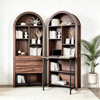 Folding Arched Bookshelf Narrow Bookcase - Image 3