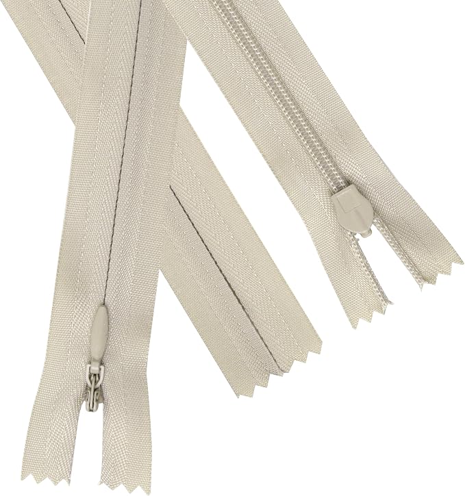YAKA 20pcs Beige Nylon Invisible Zippers Tailor Sewing Tools Garment - Image 4