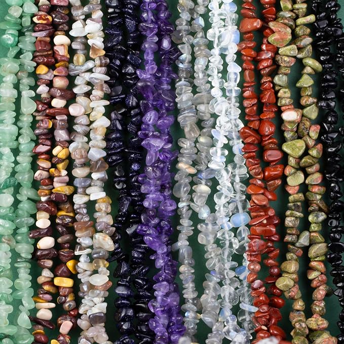 Crystal Chips with Holes for Jewelery Making 5mm-8mm Natural Gemstone Beads - Image 7