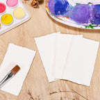 25 Sheets Watercolor Paper, 2 x 3.5, Deckled Edge Handmade Paper | 300 GSM paper - Image 3
