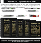 SuFly Black Paper Sketchbook 5.5 x 8.5, 60 Sheets Artist Papers - Image 5