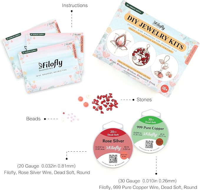 Filofly DIY Jewelry Kit 002, Spirit of Nature Make Your Own Wire Wrapping and - Image 4