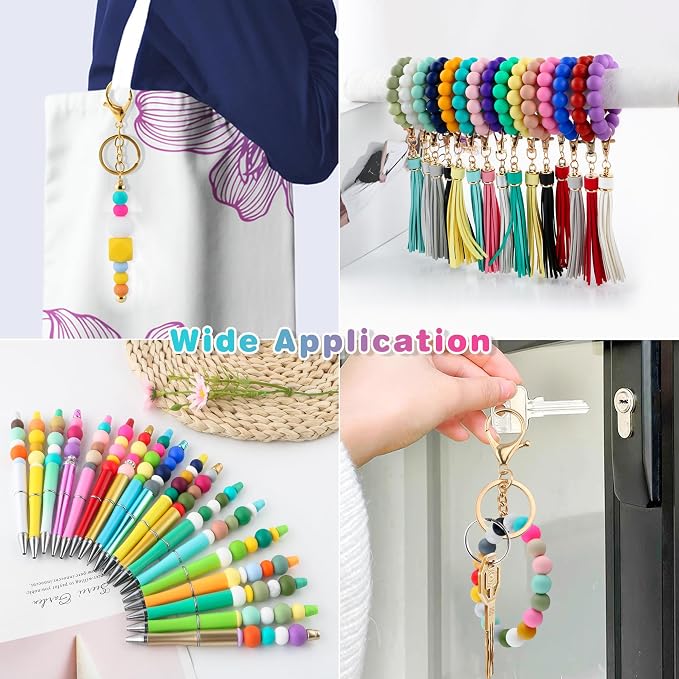 300Pcs Silicone Beads 9mm Mix Color, Bulk Silicone Beads 9mm - Image 6
