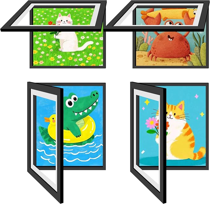 MISNEACH 4 Pack Kids Artwork Frames Changeable 10 x 12.5 Inch Children Art by Unknown