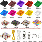 Aqltidiz DIY Beaded Keychain Making Kit, Heart Beads, Swivel Snap Hooks - Image 2