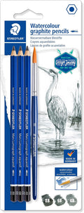 Staedtler Mars Lumograph Graphite Watercolor Pencils Kit, Includes Watercolor by Staedtler