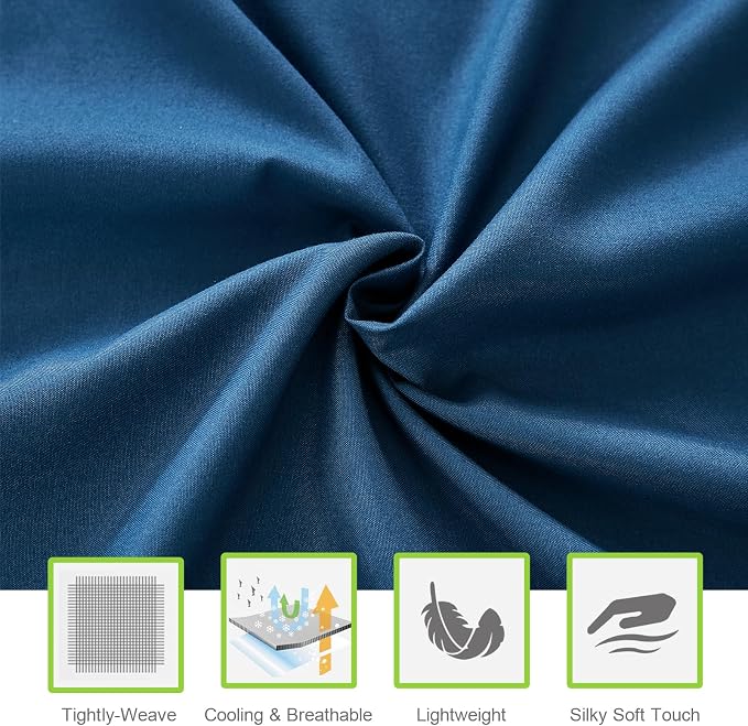 ILAVANDE Navy Blue King Sheets Set 6 Piece, Hotel Luxury Super Soft 1800 Series - Image 4