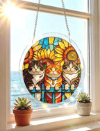 83-Piece Acrylic Puzzle Suncatcher, Stained Glass Style Art DIY Puzzle - Image 4