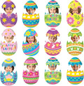 60pcs Easter Egg Theme Cutouts Easter Bulletin Board Decorations Spring Egg by partygreeting