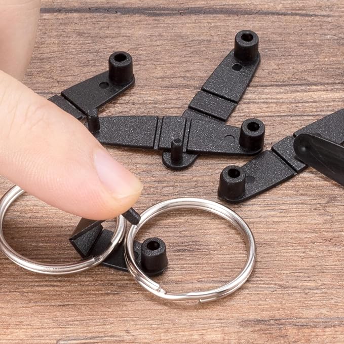 OIIKI 200Pcs Plastic Keychain Clips, Keys Rings, Jewelry Making Crafts - Image 4