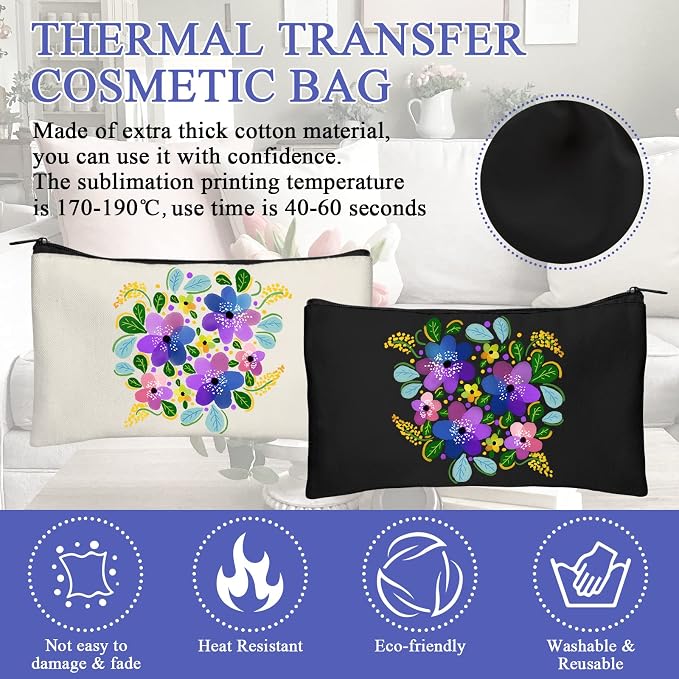 Legigo Blank Canvas Bag Zipper Pouch Makeup Bags Bulk - Image 3
