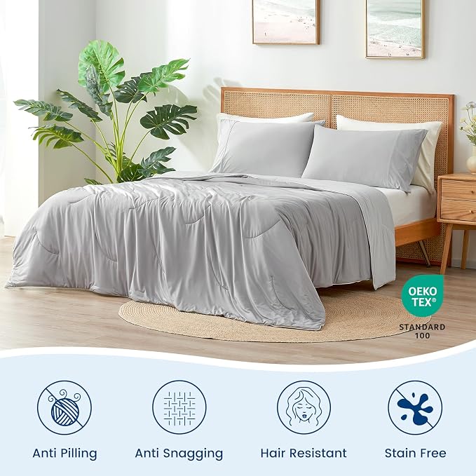 Cozy Bliss Cooling Comforter King Size, Reversible Lightweight Cooling Blankets - Image 6