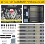 MARTCOLOR Drawing Sketching Pencil Set, 20 Pieces, Graphite Pencils, Charcoal - Image 2