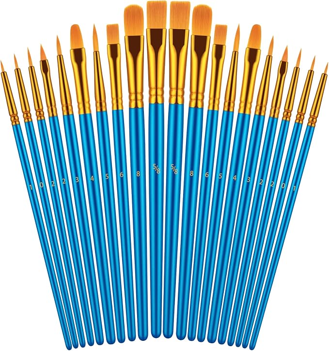 Paint Brushes Set for Acrylic Painting, Artist Paintbrushes for Body Face Rock by TumblerHome