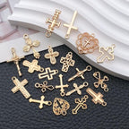 WOCRAFT 60pcs KC Gold Cross Bracelet Charms - Image 3