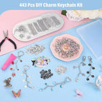 Modacraft 443 Pcs Charms Lip Gloss Keychain Making Kit - Image 7