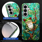 for Samsung Galaxy S26+ Case, Frog Stained Glass Pattern Glossy 2 in 1 - Image 5